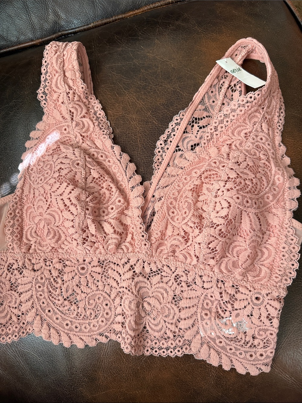 Aerie Lace Bralette in Dusty Rose